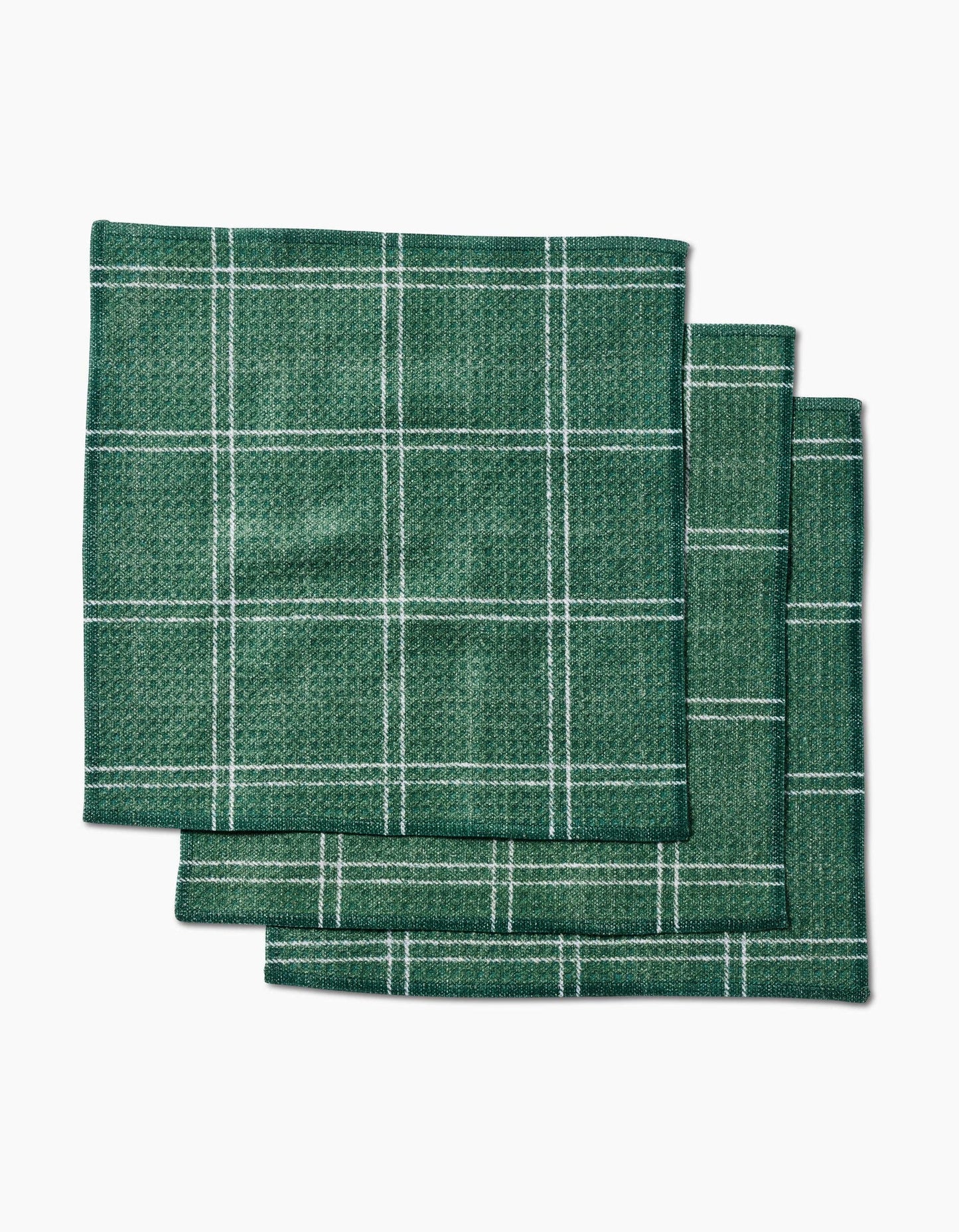 Geometry - Pine Forest Plaid Dishcloth Set