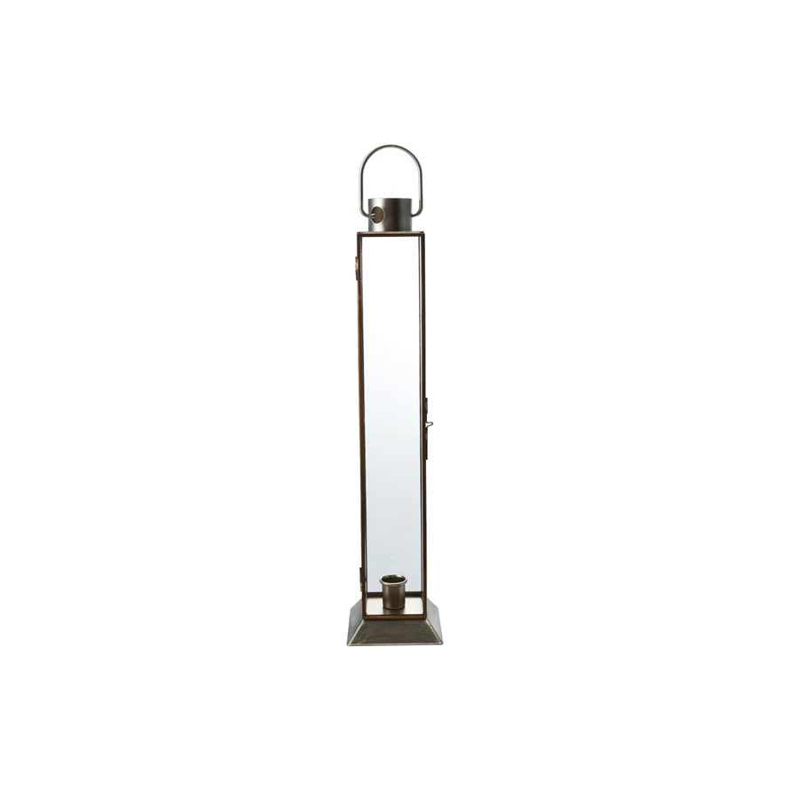 16in Metal Glass Taper Holder, Gold Finish