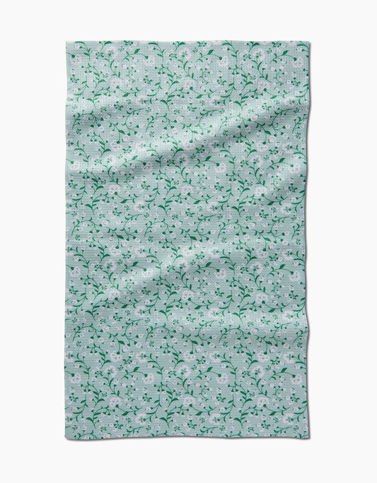 Geometry Kitchen Tea Towel Plumbago Bloom