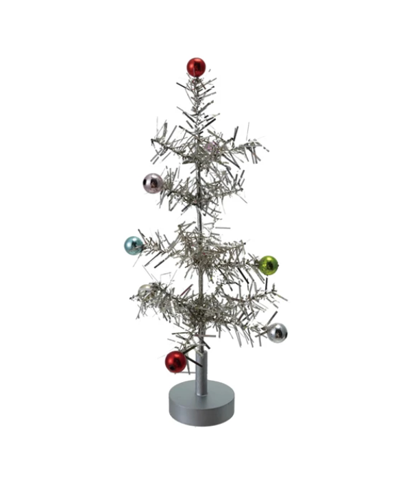 Silver PVC Tabletop tree 8"