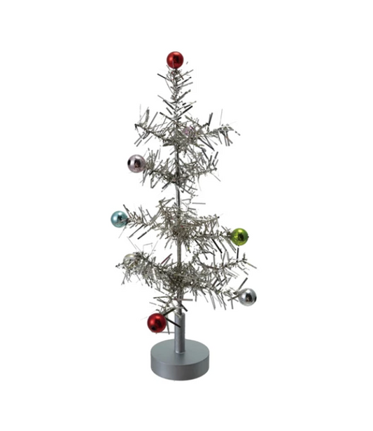 Silver PVC Tabletop tree 8"