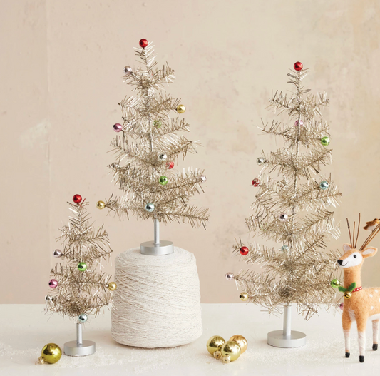 Silver PVC Tabletop tree 8"