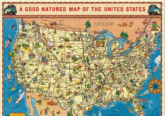 Map of United States Vintage Puzzle