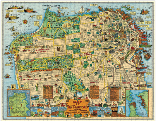 Map of San Francisco Vintage Puzzle