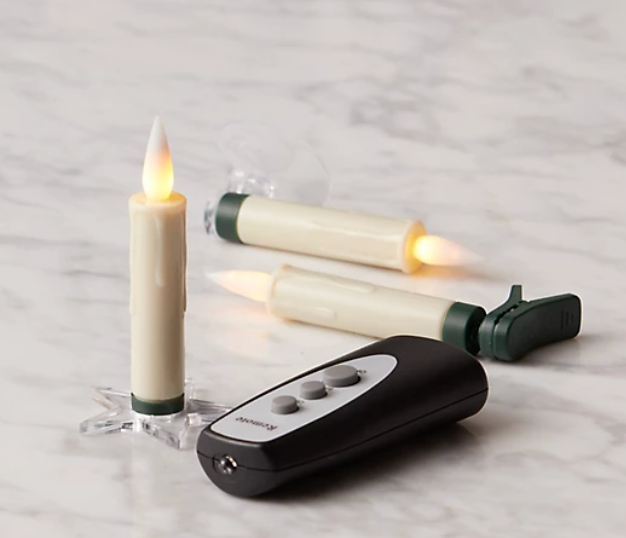 10 clip on taper candles light set with remote
