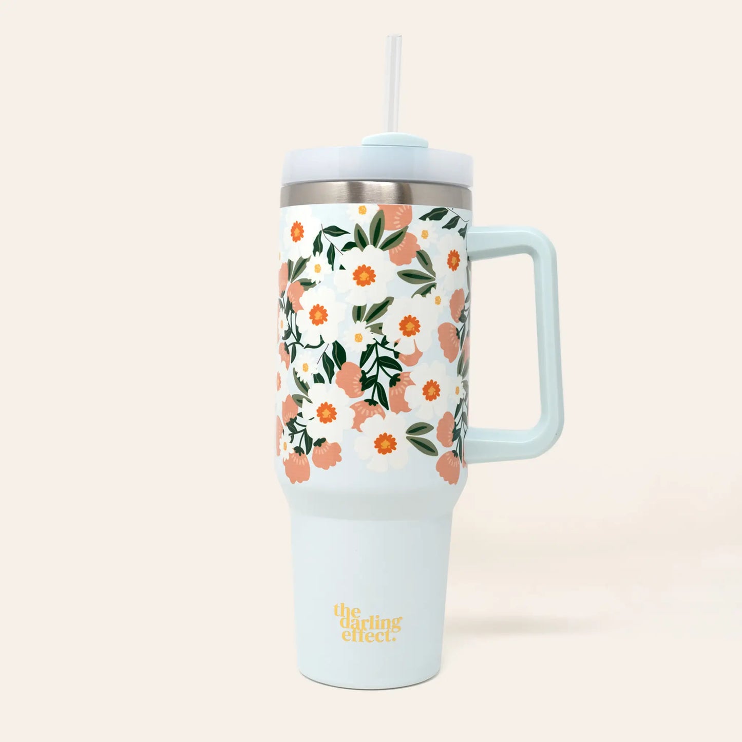 The Darling Effect - Take Me Everywhere Tumbler - Flower Talk Blue