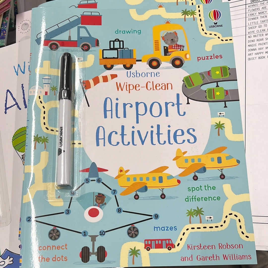 Wipe clean airport activities