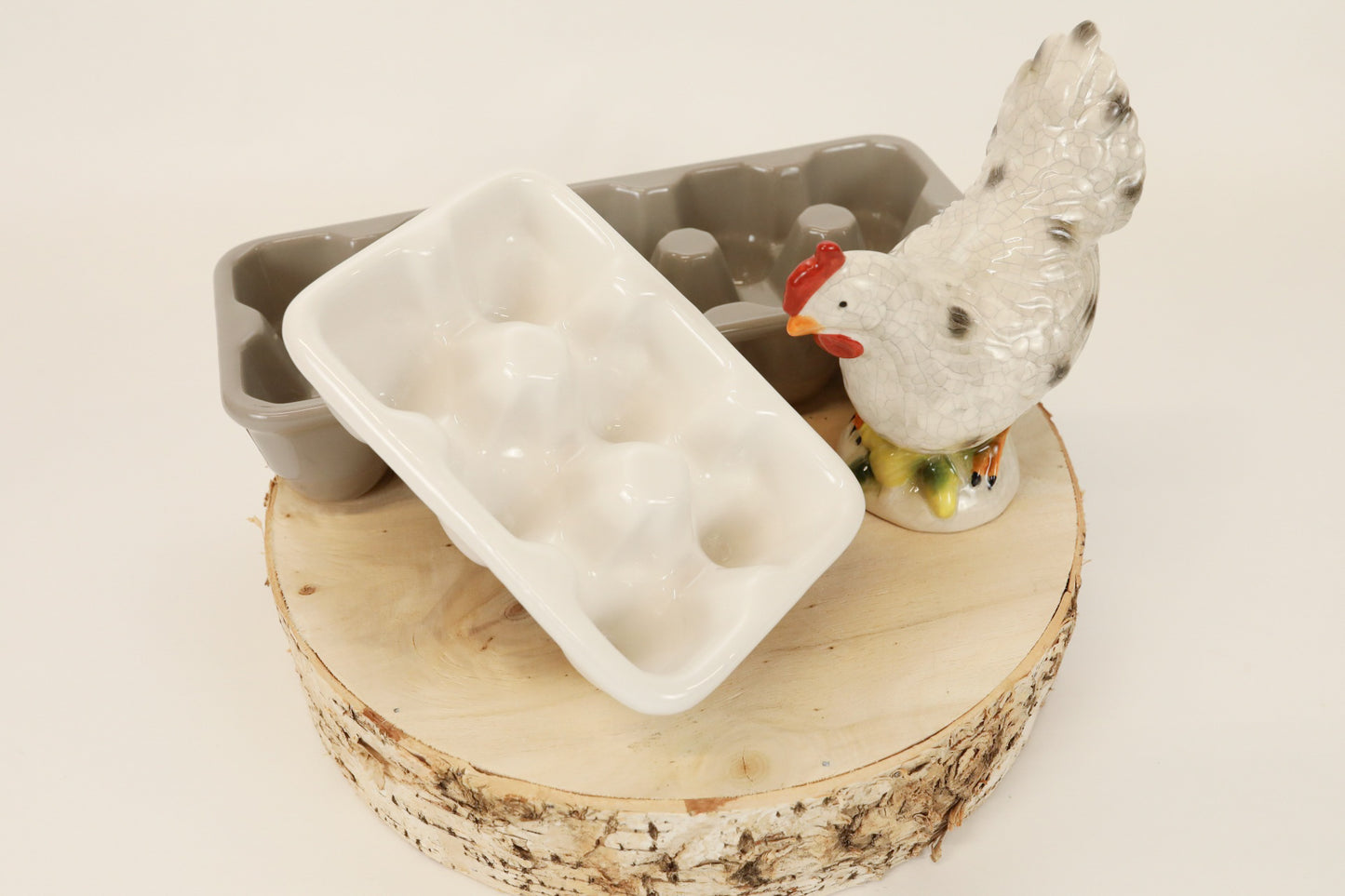 Ceramic Egg Carton- White