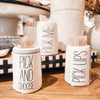 Black and White Plaid Canisters