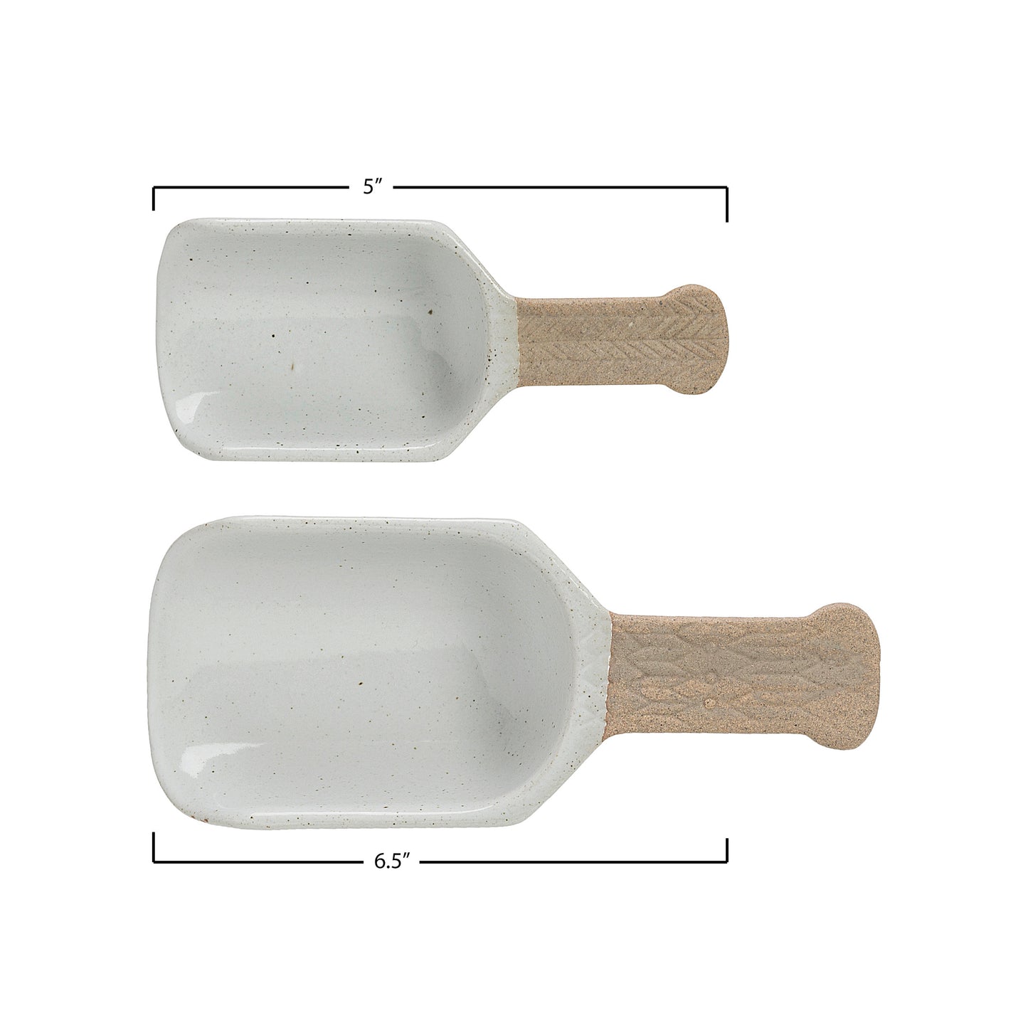 Sandstone Handle Ceramic Scoops