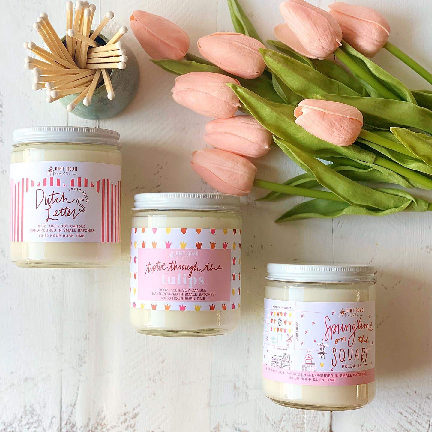 Tiptoe Through the Tulips - Custom Candle