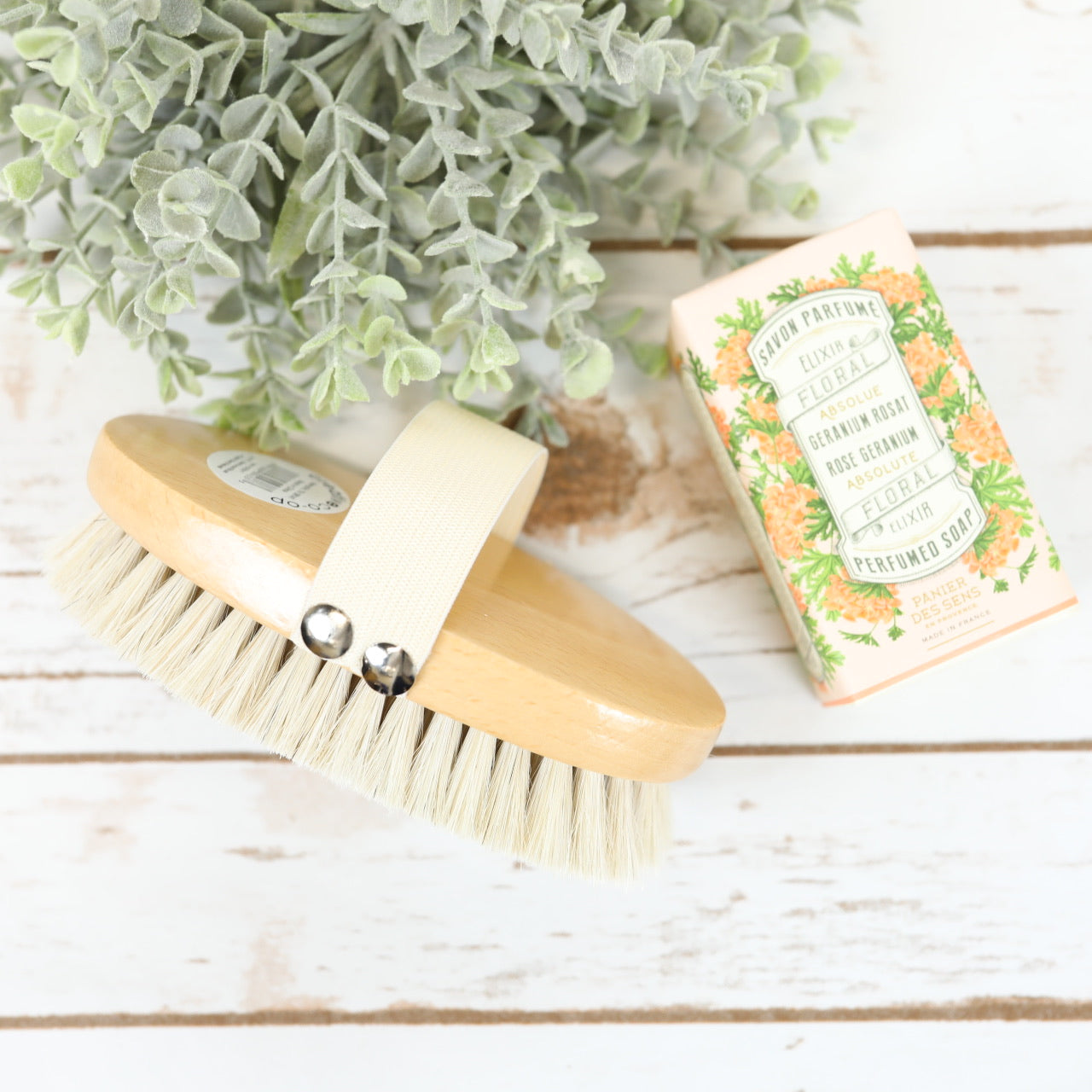Natural Bristle Shower Scrub Brush