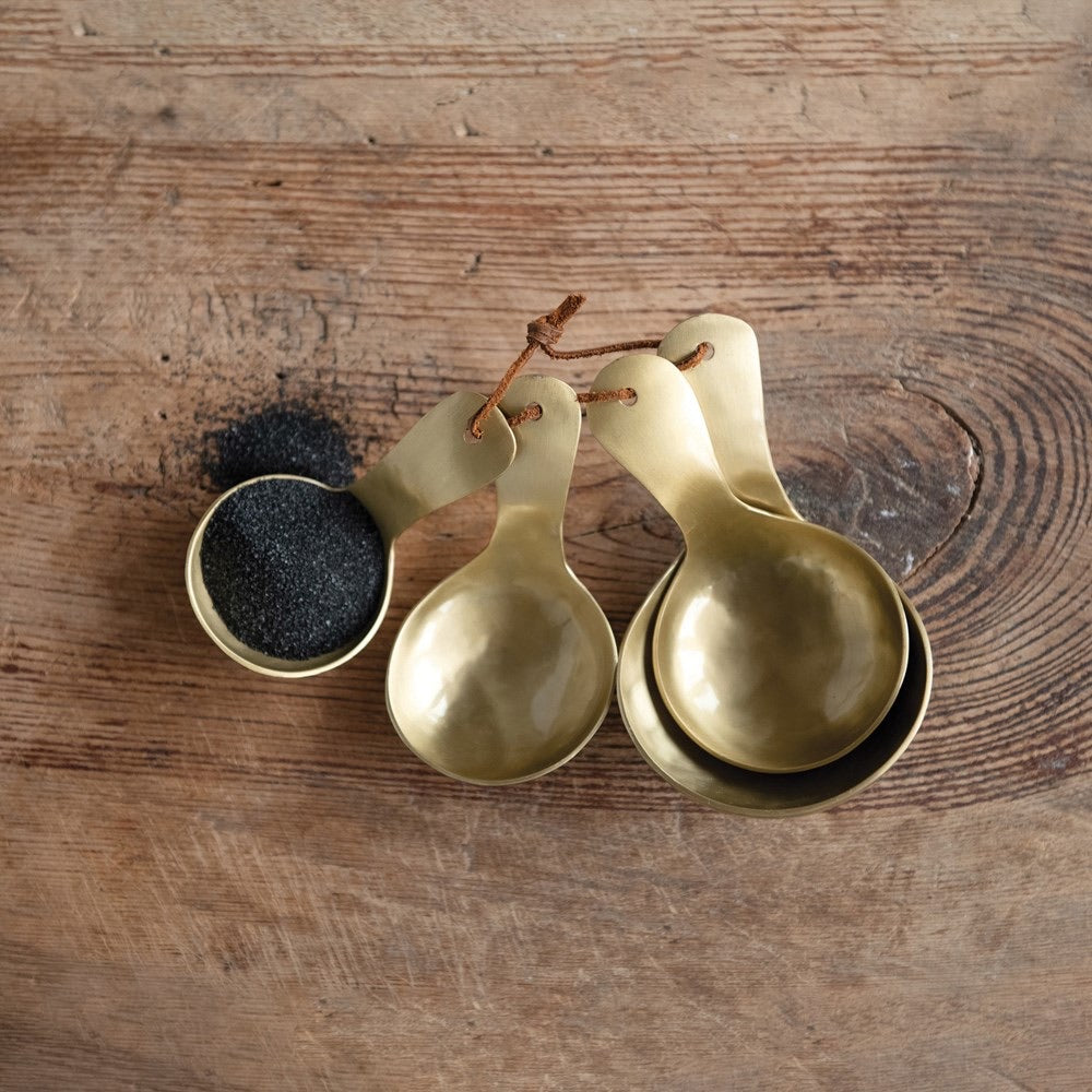 Brass Kitchen Scoop Set