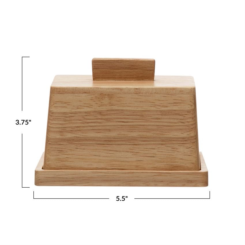 Acacia Wood Butter Dish