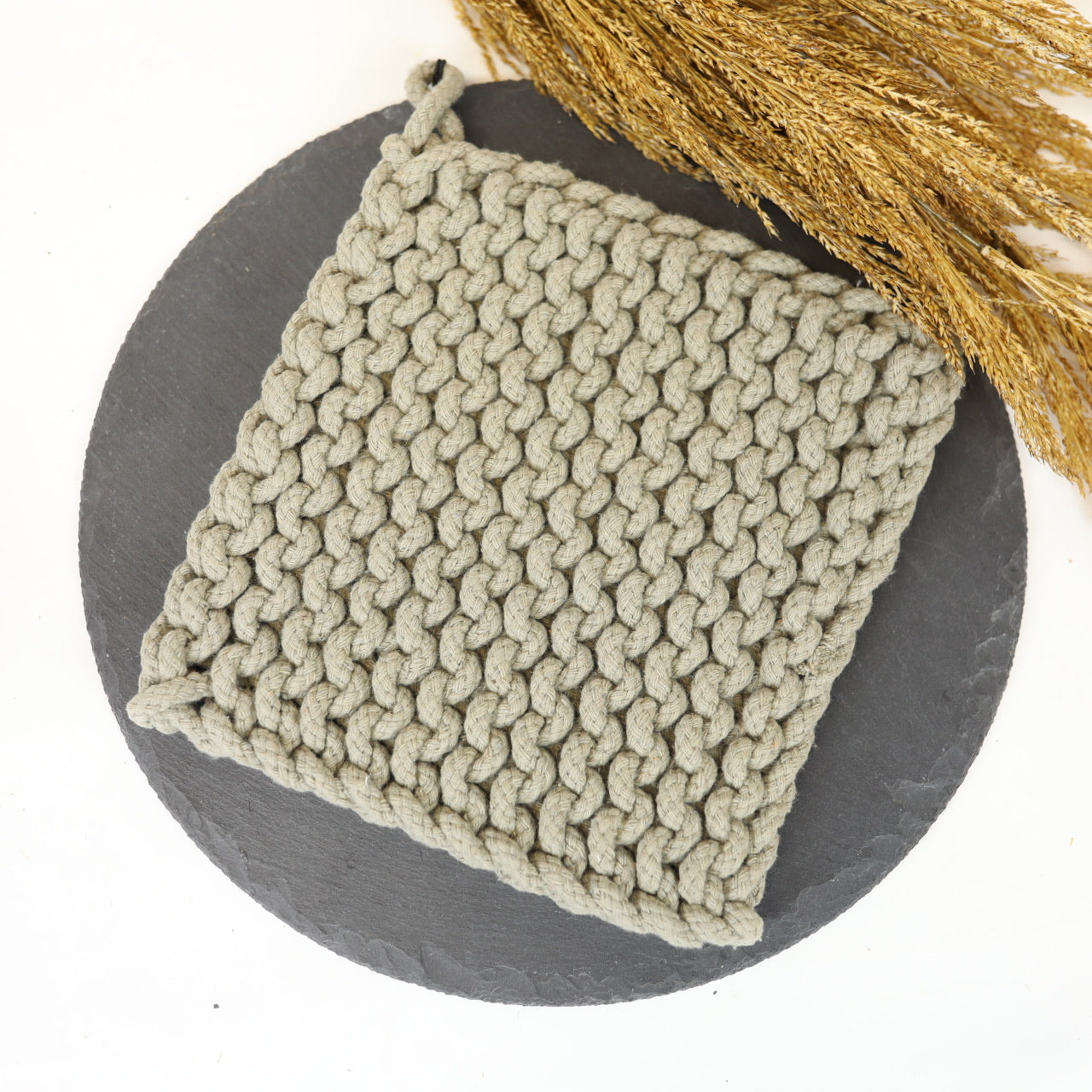Cotton Crocheted Pot Holder - 4 colors
