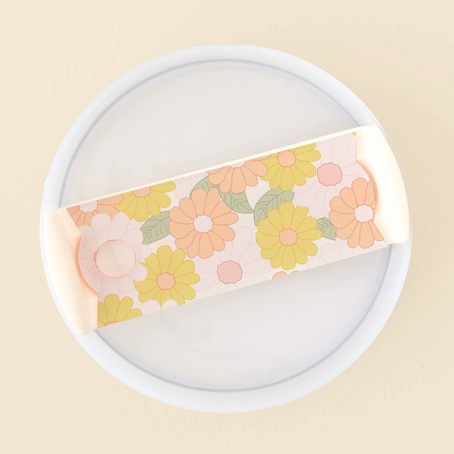 The Darling Effect - Tumbler Lid Tag-Daisy Craze Peach