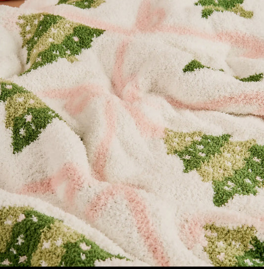 The Darling Effect Cozy Dreams Luxe Blanket twinkling trees