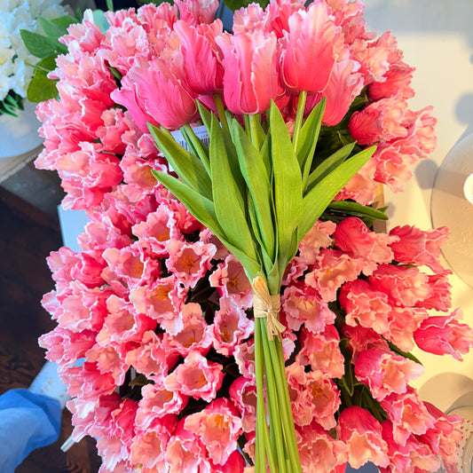 Mauve Real Touch Parrot Tulip Bundle