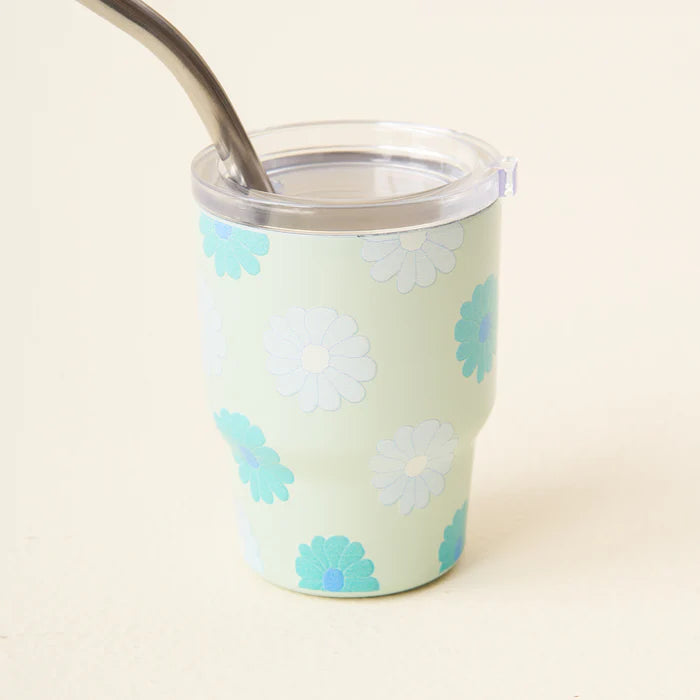 Tiny tumbler Daisy aqua