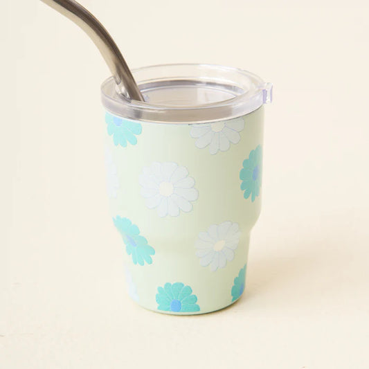 Tiny tumbler Daisy aqua