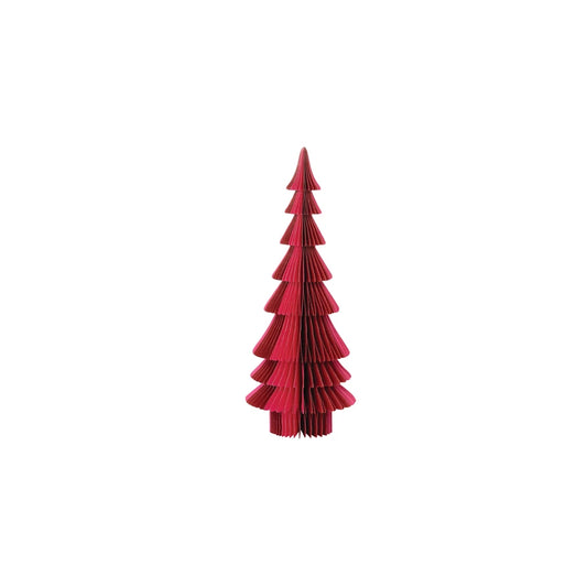 Handmade Recycled Paper Folding Honeycomb Tree, Pink & Red 7" Round x 18"H