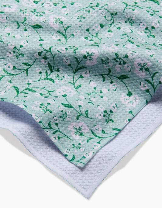 Geometry Kitchen Tea Towel Plumbago Bloom
