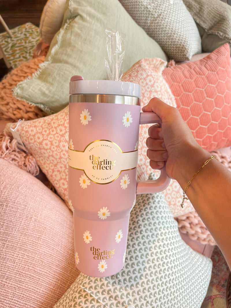 The Darling Effect Travel Tumbler- Sandstone Daisy – The Pulse Boutique