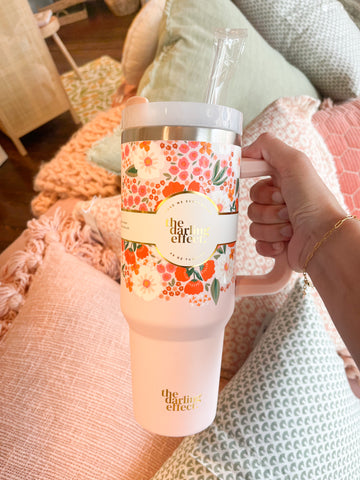 The Darling Effect - Take Me Everywhere Tumbler - Dancing Daisy Lilac