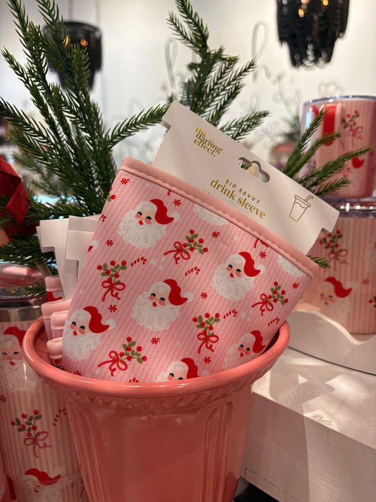 Darling Effect Sip Savvy Drink Sleeve Regular Holly Jolly Santa