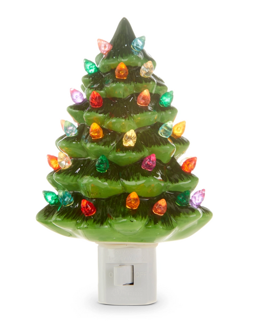 Vintage Green Tree Night Light