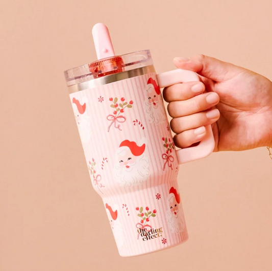 The Darling Effect 20 oz tumbler holly jolly Santa