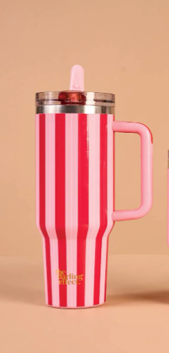 The Darling Effect - 40 oz Lifestyle Flip Straw Tumbler-holly jolly Santa