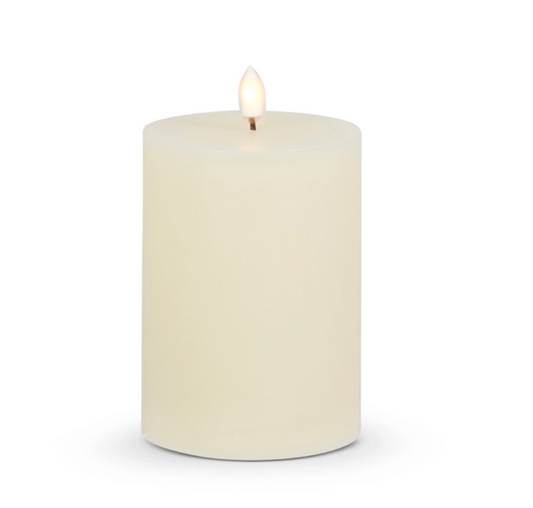 3.5 x 5” ivory pillar Candle