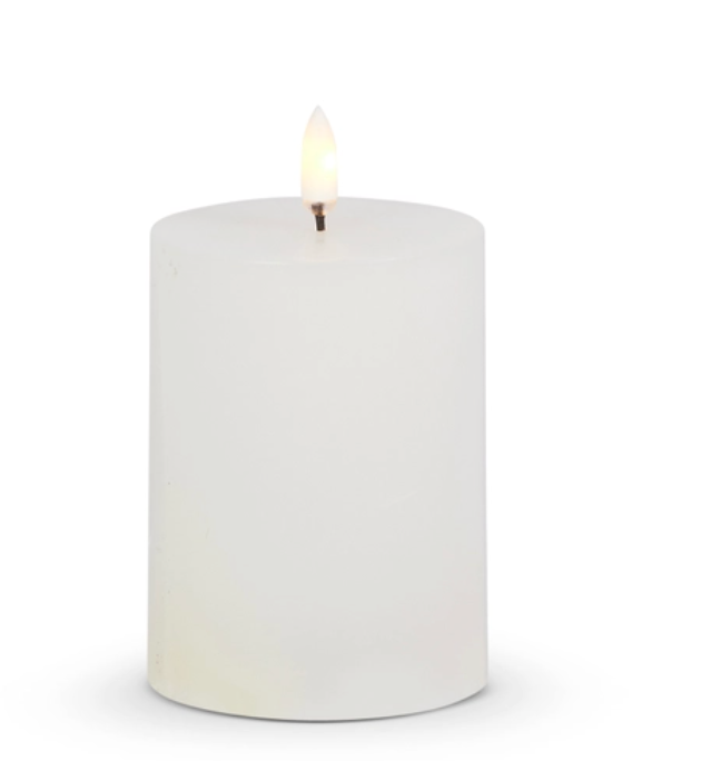 3x4” white pillar Candle
