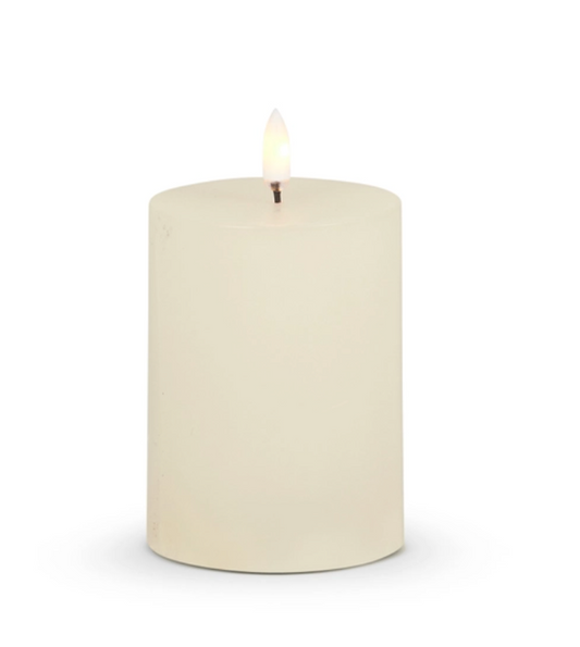 3x4” ivory pillar Candle