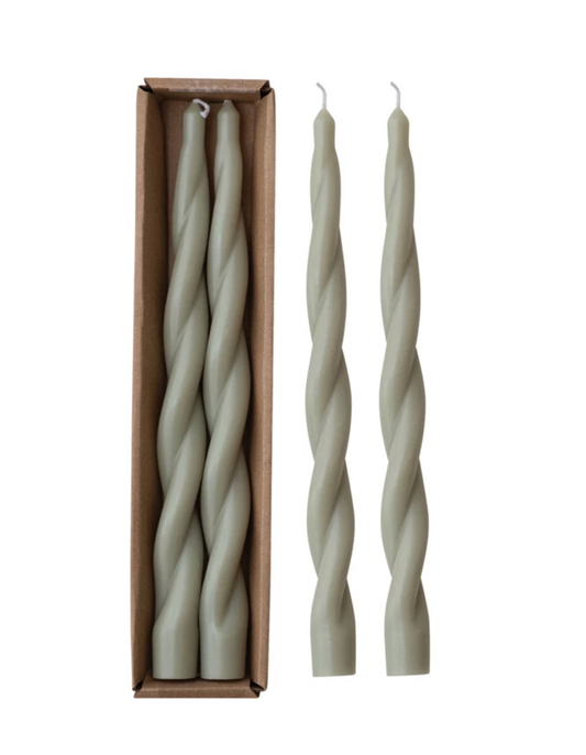 Unscented Twisted Taper Candles in Box