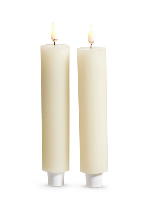 Ivory taper candles set of 2 - 1.25”x4.5” short