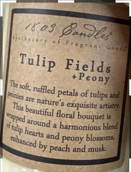 Tulip Fields & Peony- Candle