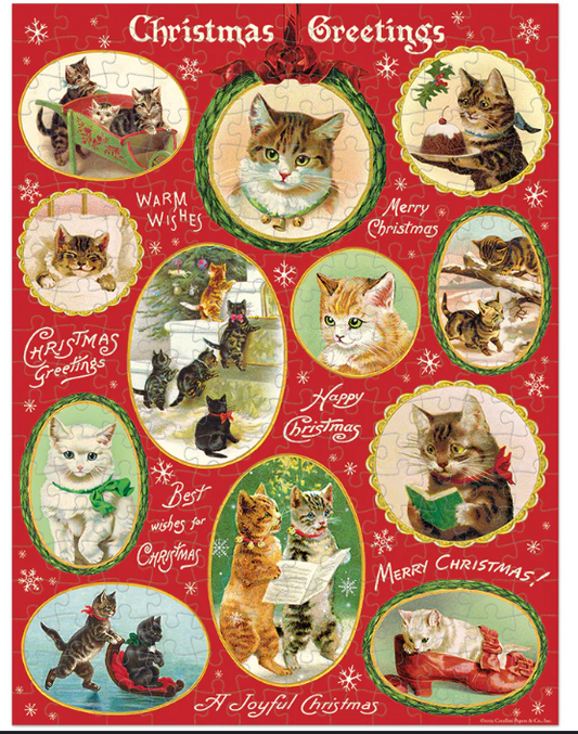 240 Piece Mini Puzzle Christmas cats