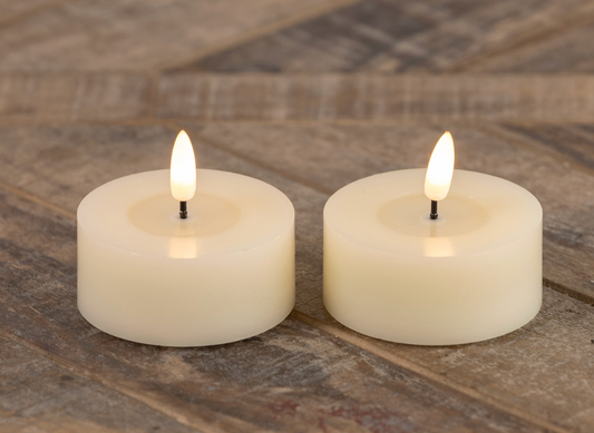 Oversized cream, tea, light candles, set of two