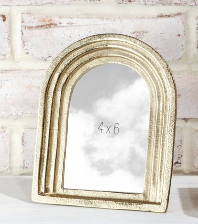 4x6 Gold Arch Photo Frame