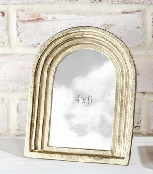 4x6 Gold Arch Photo Frame