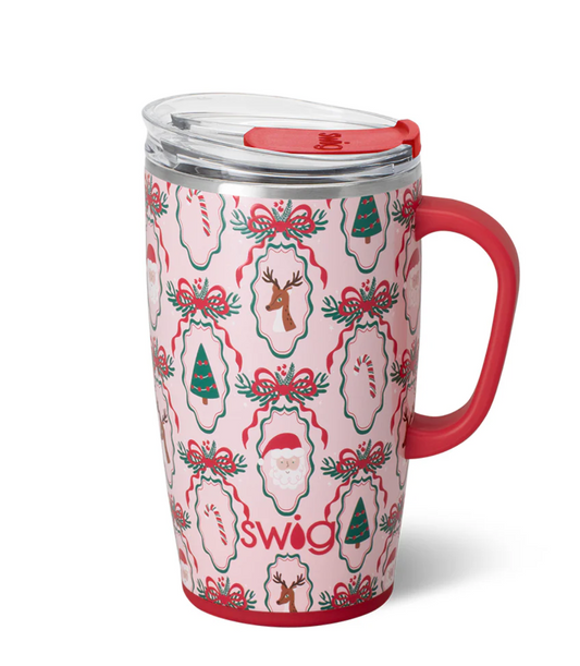 Christmas Cameo Travel Mug 18 oz