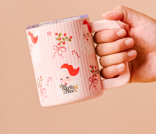 The Darling Effect - Insulated Mug - Holly Jolly Santa