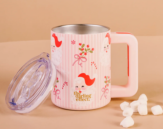 The Darling Effect - Insulated Mug - Holly Jolly Santa