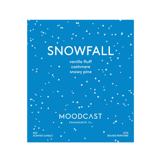 Moodcast Fragrance Co. - Coconut Wax Candle - Snowfall - 8 oz Glass Jar