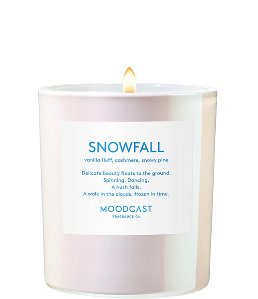 Moodcast Fragrance Co. - Coconut Wax Candle - Snowfall - 8 oz Glass Jar