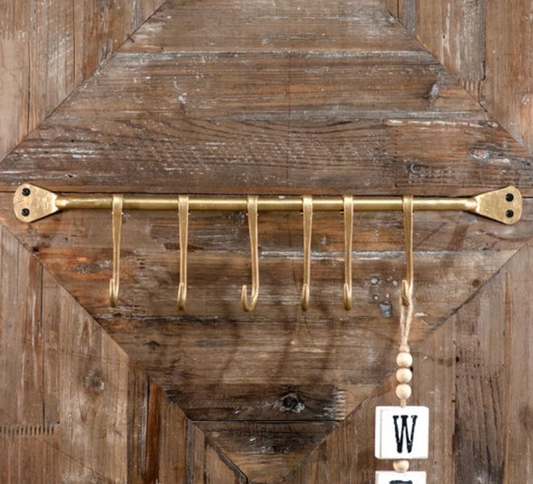 20" Gold Iron Wall Hook