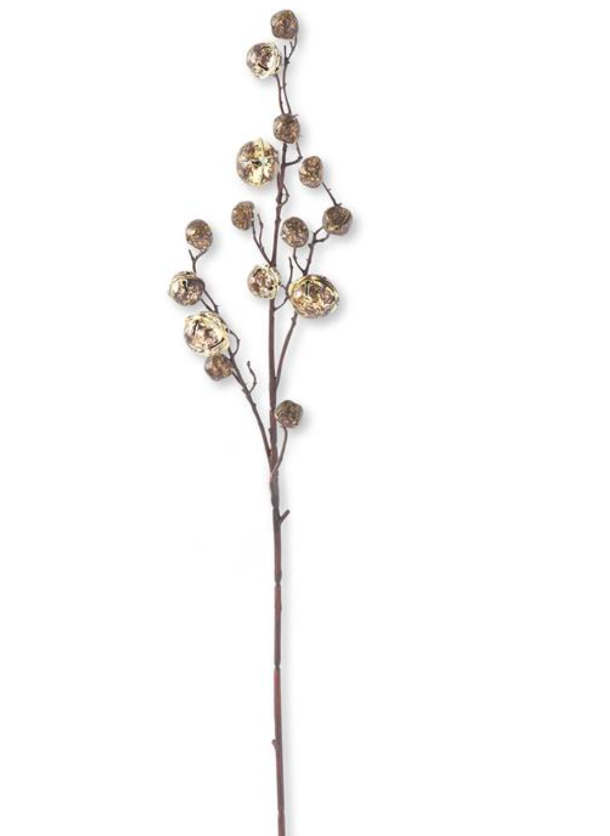 30" Antique Gold Bell Branch