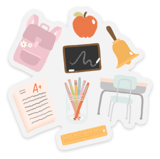 Elyse Breanne Design - teacher illustrations Sticker